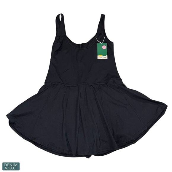 Halara Zip Front Active Mini Dress Black with Built-In Shorts Size M NEW/NWT!! - Picture 2 of 10